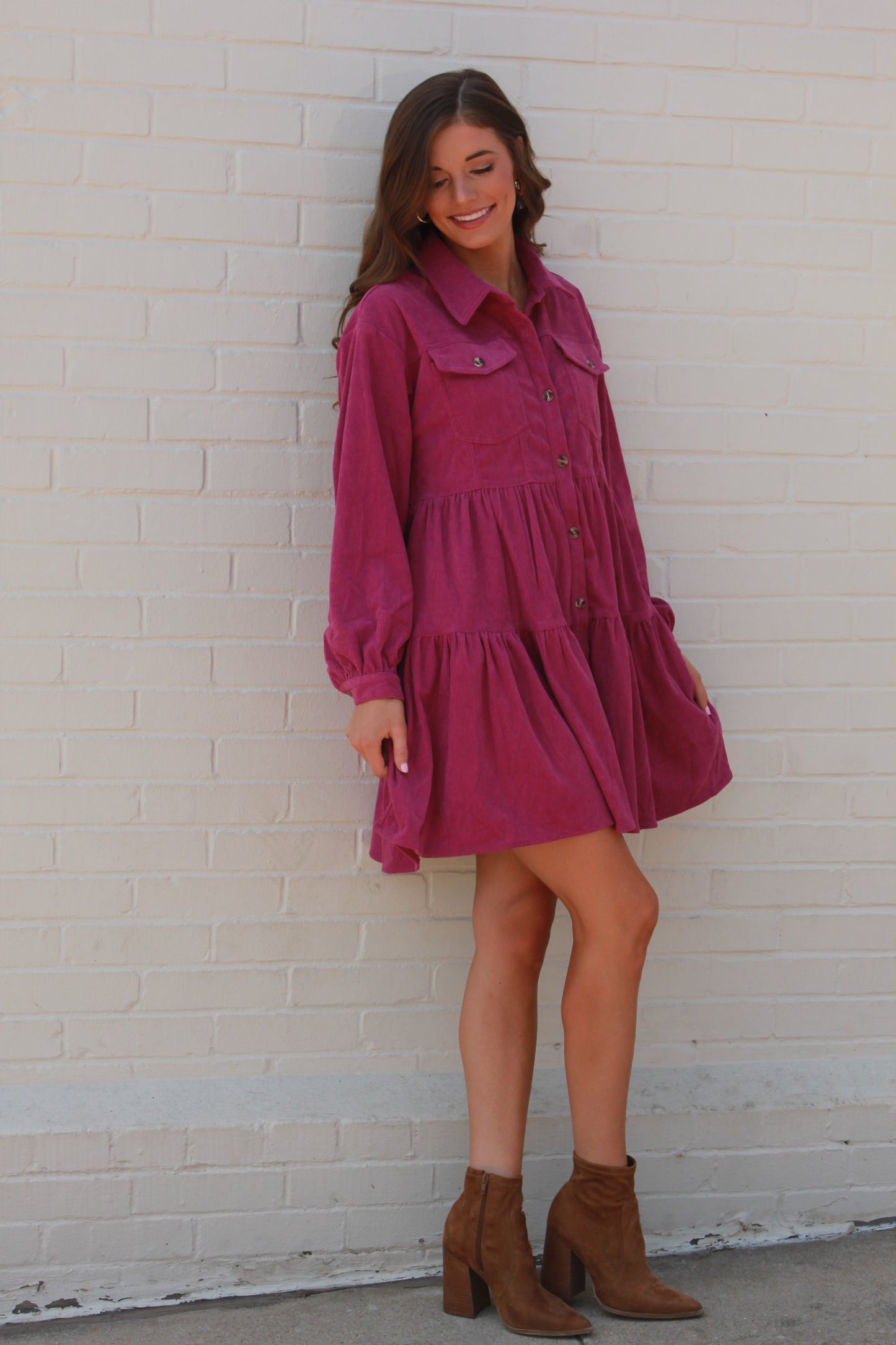 Corduroy Curtsy Dress