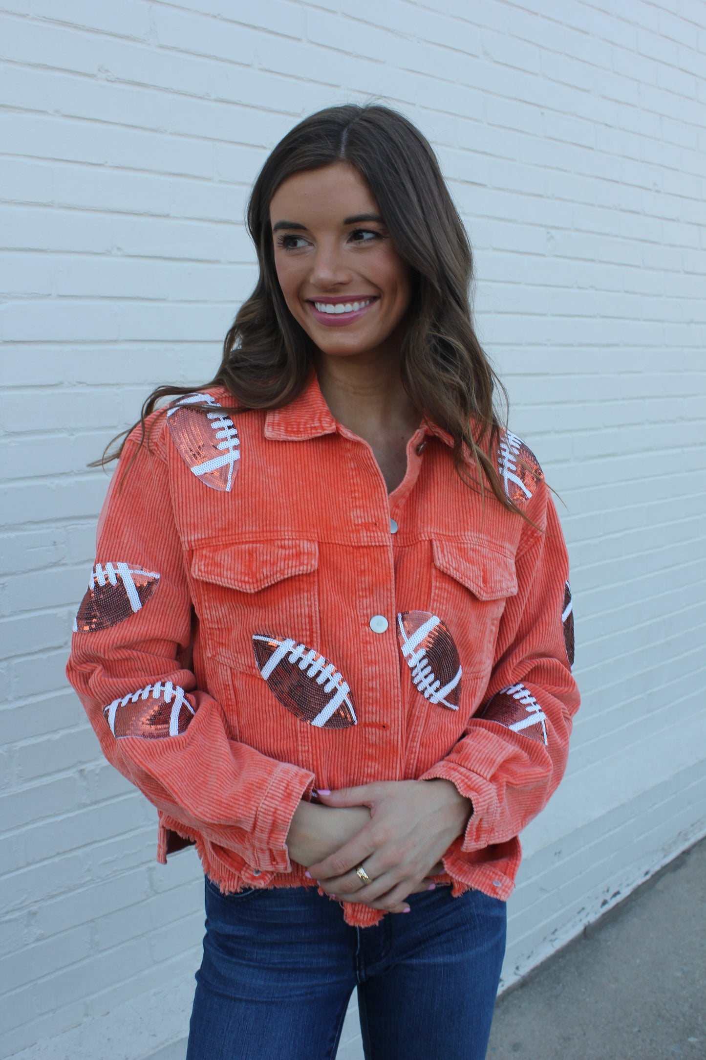 Football Fun Jacket- Orange