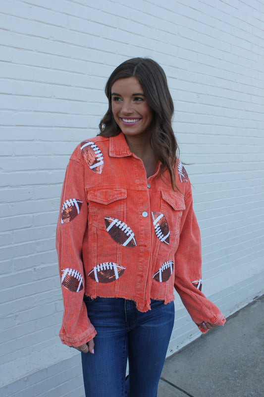 Football Fun Jacket- Orange