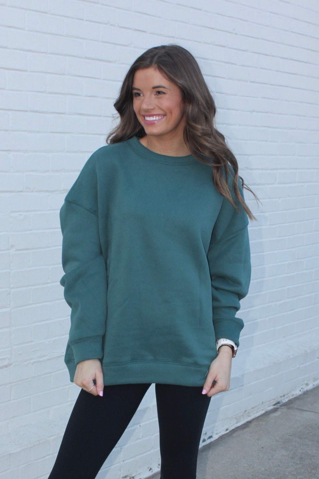 Oversized Emerald Sweatshirt