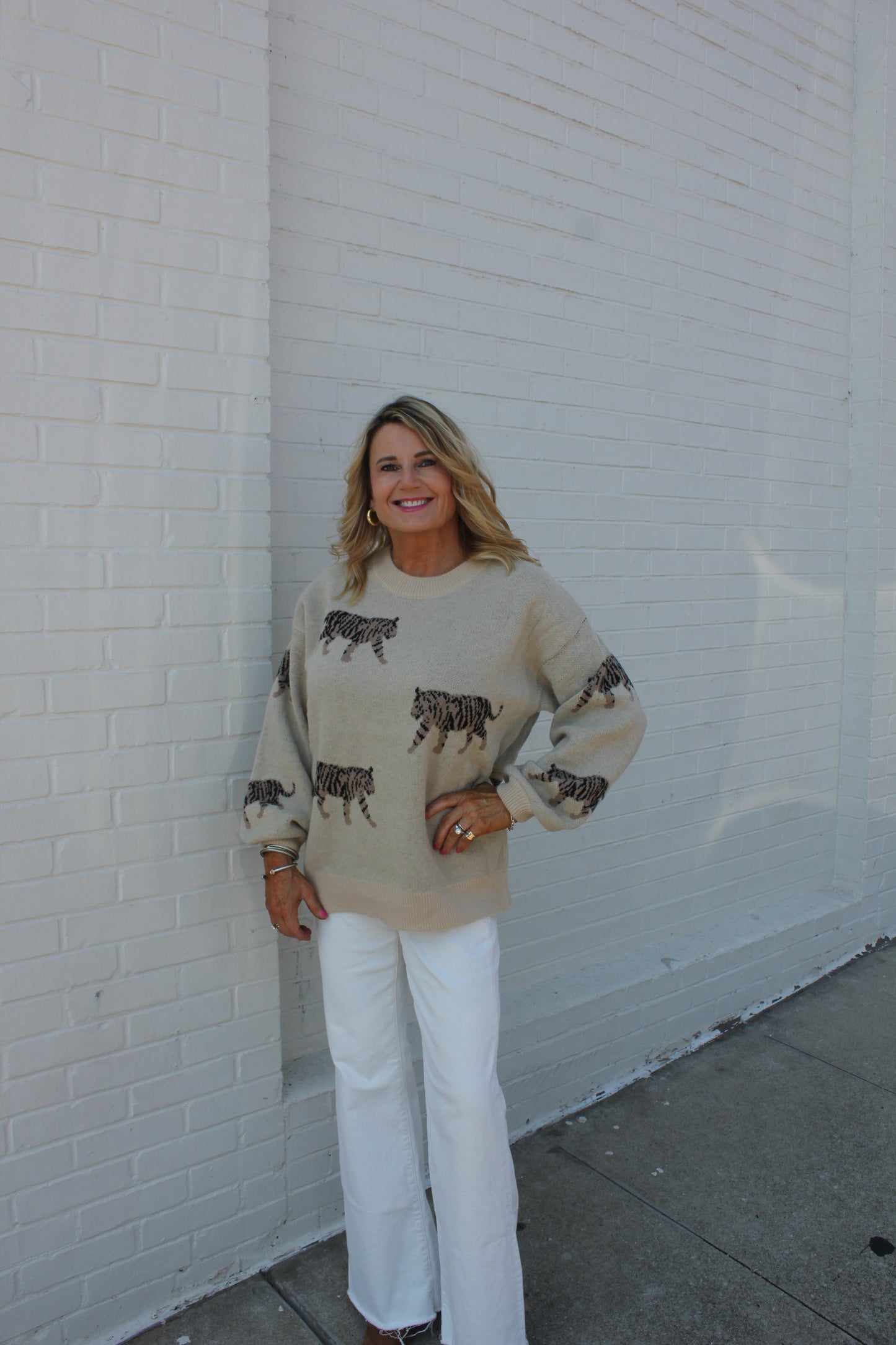 Oatmeal Tiger Sweater