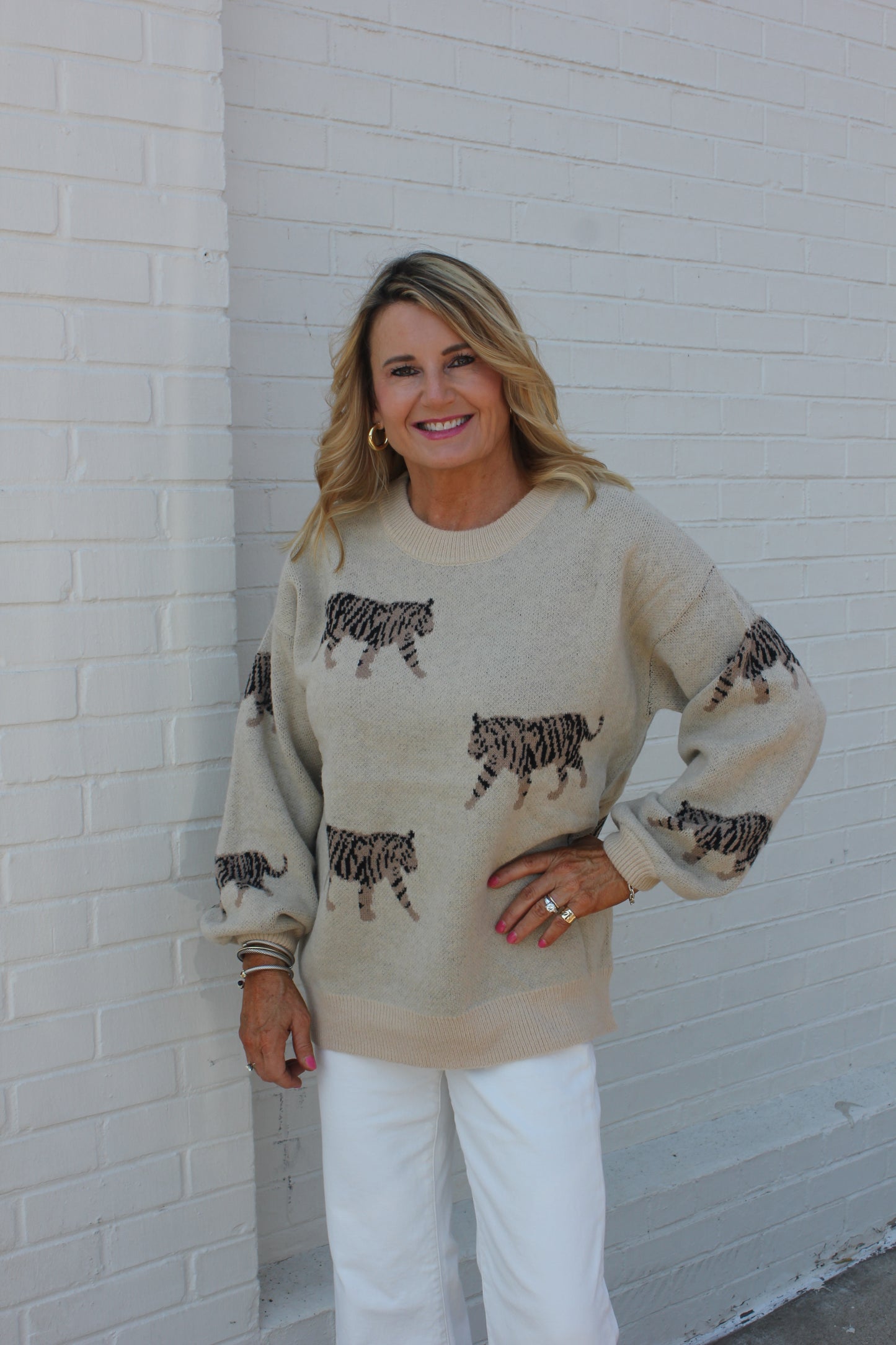 Oatmeal Tiger Sweater