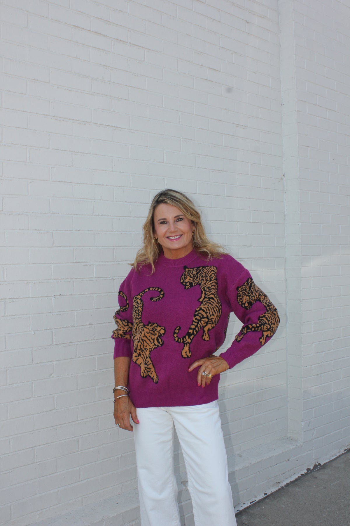 Berry Rumble Sweater Raspberry Rumble Tiger Sweater – Lundy Jane