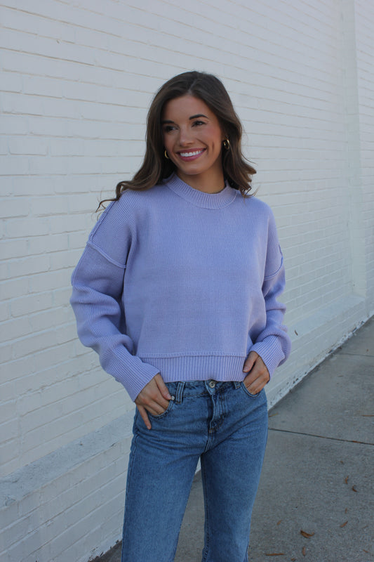 Blue Lavender Sweater