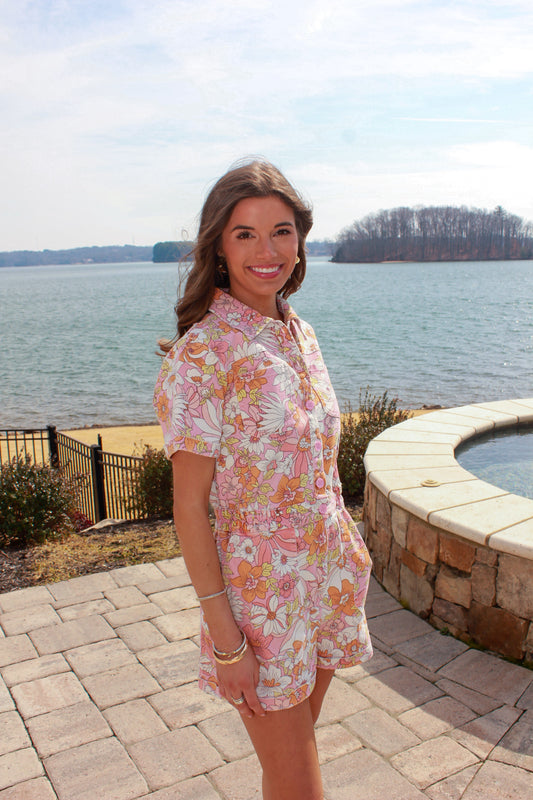 Absolutely Apricot Romper