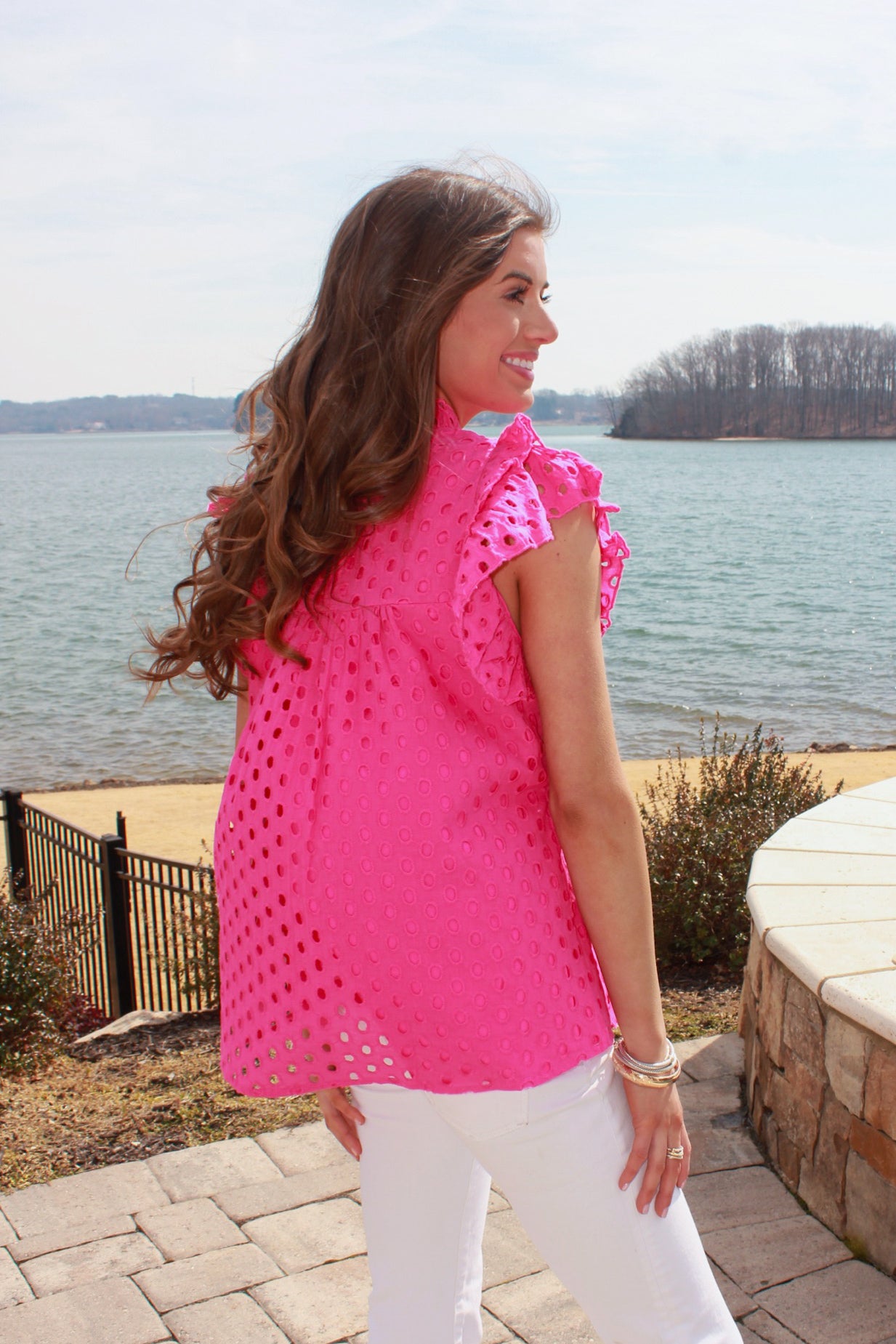 Butterfly Sleeve Top- Pink