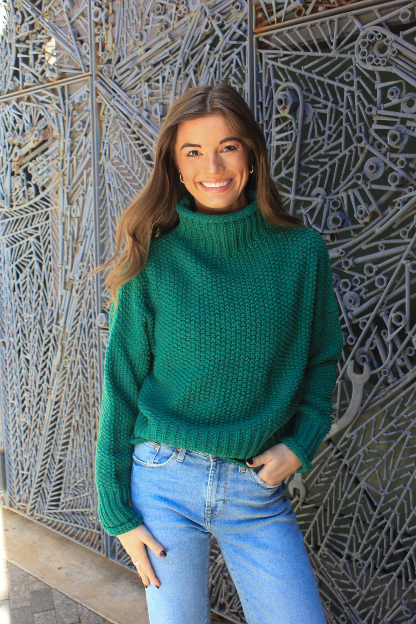 Hadley's Hunter Green Sweater