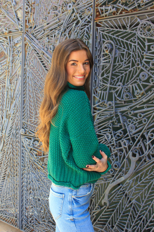 Hadley's Hunter Green Sweater